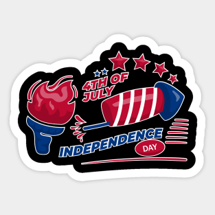 4th of July - Independence Day Sticker